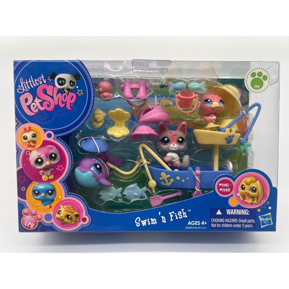 Littlest Pet Shop Hasbro 2010 Swin N' Fish #1921-1923